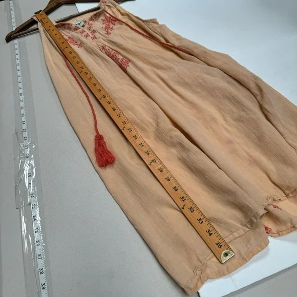 Anthropologie Desert Rose Boho Beach Midi Dress Small 100% cotton embroidered - Picture 12 of 14